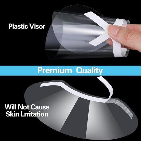 Elegaperma 100 PCS Shower Visor, Disposable Shower Face Shield, Wide-Coverage Showers Eye Shield with Adhesive for Lash