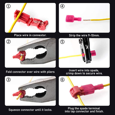160pcs T-Tap Quick Splice Connector Kit, 60Set T-Tap Wire Connectors with Insulated Male Quick Disconnect