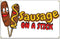 Sausage On A Stick 60" Banner Concession Stand Food Truck Single Sided