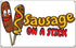 Sausage On A Stick 60" Banner Concession Stand Food Truck Single Sided