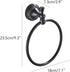 Oil Rubble Bronze Brass Bath Towel Ring, Wall Mounted Black Bathroom Hardware Accessories, Pattern Carving Design by PEONYBATH