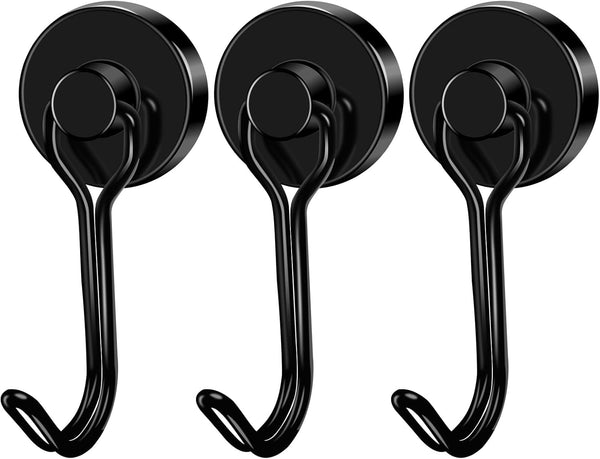 LOVIMAG 3 Pcs Magnet Hooks for Cruise Cabin, 40LBS Cruise Door Magnets with Epoxy Coating, Strong Neodymium for Kitchen