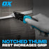 OX Tools Pro Heavy Duty Fixed Blade Folding Knife with Easy Change Blade Button - Quick Fold Action & Strong