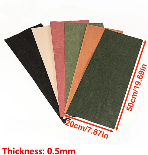 Gumney 7.8719.68in, 0.5mm Natural Dyed Maple Wood Veneer, Thickness Thin Wood Veneer for Skateboard, Fingerboard