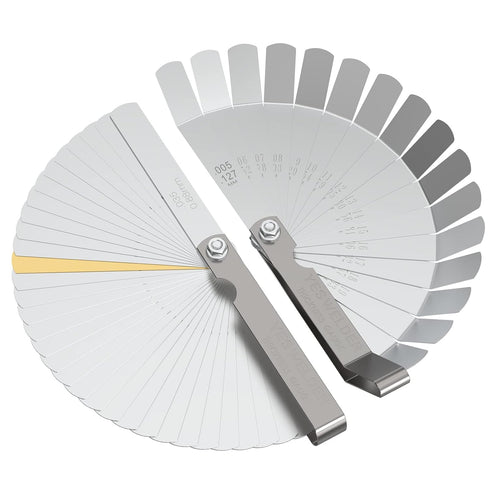YESWELDER Thickness Gauges, 32 Blades Feeler Gauge Set for Repair, Bass Guitar, Spark Plugs