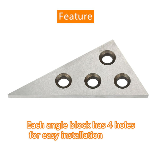 Solid Angle Plate Set Industrial Tools 2 Pcs Triangle Angle Block 30-60-90 Degree & 45-45-90 Degree Precision Machinist Measurement Tool