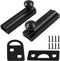 2pcs 2 Inch Solid Brass Slide Bolt, Black Gate Latch Sliding Screen Door Lock, Surface Bolts with Screws