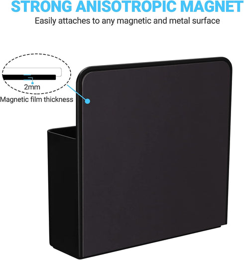 Tofun Black Magnetic Marker Holder for Whiteboards/Fridge/Refrigerator/School Locker, Dry Erase Whiteboard Marker