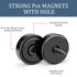 Black Industrial Neodymium Magnets, Heavy Duty Cup Magnets with Holes, Material Handling Rare Earth, 20 Pack
