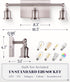 3-Light E26 Hallway(Bulb Vanity Light Fixture, Modern Brushed Nickel Wall Sconce Light Fixture, Industrial Bathroom