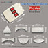 Physics Optical Experiment Kit with Reflector, Refraction Triangular Prism, Convex Lens, Concave Mirror