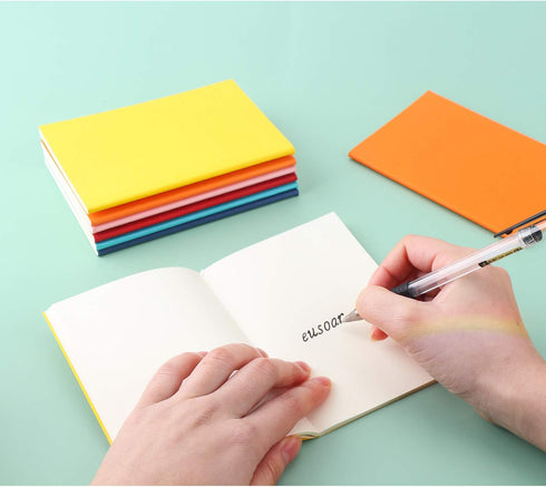 EUSOAR Blank Notebook, 24 Pack Mixed Colorful A6, 60 Pages Unlined, Travel Journal Notepad Set