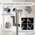 SECNAC Set Brass Handheld Bidet Sprayer for Toilet, Jet Sprayer with Bidet Hose, Adjustable Water Pressure for Feminine