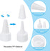 PATIKIL 12Pcs 18/410 Twist Bottle Caps, Plastic Ribbed Edge Squeeze Replacement Caps with Foam Gasket for Paint Lids