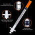 1ML 29G 1/2 Inch Pack 100 Syringe, Lab Supplies Syringes with Cover, Individually Wrapped