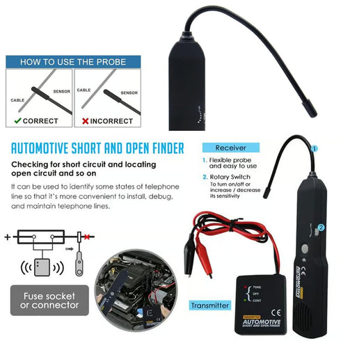 Em415 42v Cable Tracker Electrical, Automotive Electrical Open&Short Finder Circuit Tester Tone Generator Cable Wire