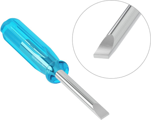 2PCS Mini Slotted Screwdriver, 2mm Flat Head for Watch Eyeglasses Electronics Toy Repair, Blue Handle