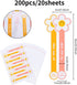 Beyonday 200 Pcs Handmade Lollipop Baking Stickers, Self-Adhesive Long Label Sealing Stickers for Cake Box, Gift
