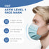 50 1 3 CSD Colo Pcs ASTM Level Disposable Face Masks, Ply Adult Mask with Elastic Ear Loop, Nose Bridge Clip