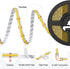 3000K-6000K,UL DC24V 16.4FT 90+ Dimmable Lights,640LEDs/m BTF-LIGHTING FCOB COB LED Strip CCT Tunable Listed CRI LED