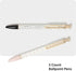 U Brands Monterey Ballpoint Pens - Set of 2, Stripes and Dots with Gold Details, Bold (1.0 mm) Point, Black Ink