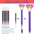 HL Hope&Luck 5PC Cute Mouse Head Character Ears Pens, Multi Color Cartoon Retractable Ballpoint Pens