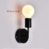 Senmubery Country Black Loft Antique Iron Simple Wall lamp American Restaurant Bar Corridor Aisle Wall Sucker Wall lamp