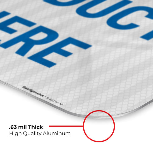 12x18 Inches, 3M .063 Discard Feminine Hygiene Products Here Sign, EGP Reflective Aluminum, Fade Resistant, Made in USA