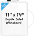 MaxGear Small White Board for Wall, 11"x 14" Mini Double-Sided Magnetic Dry Erase Board with Black Marker
