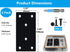 4 Pack Black Flat Mending Plate,Six-Hole Metal Bracket, Straight Steel Brace 3.94 x 1.97'', Fixing Joining Plate for Wood with 24PCS Screws, 1x Screwdriver.