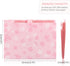 SKYDUE Expanding File Folder - 5 Pocket Accordion File Organizer for School Office Supplies, Pink