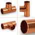 Everflow Supplies CCTE0125 C X C X C Tee Fitting with Solder Cups for Copper Pipe, 1-1/4"