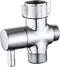 Brass T Adapter with Shut-off Valve, 3-way Tee Connector 7/8" x 7/8" x G1/2, Leak-Free Chrome Metal T Valve