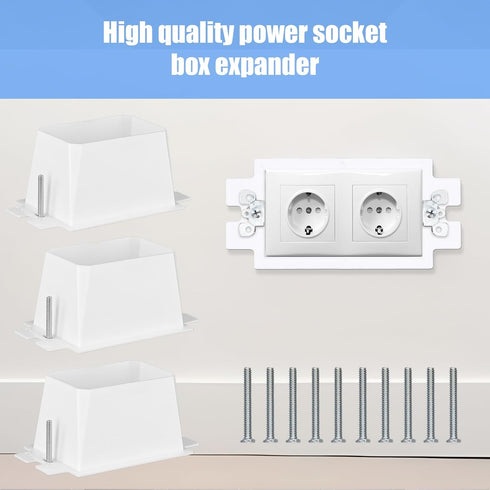 12pcs BE1-12 Electrical Outlet Box Extender, Single Gang with 24pcs Screws for Heavy Duty Outlet Extension