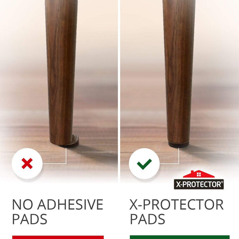 X-Protector Non Slip Furniture Pads - 8 PCS 1 1/2” Premium Self-Adhesive Rubber Feet for Furniture