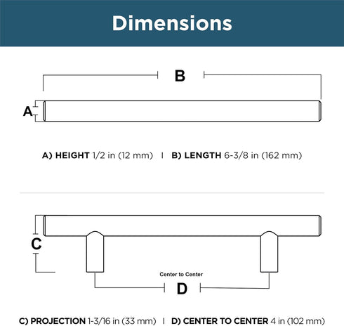 Franklin Brass Cabinet Pull, 10 Pack Stainless Steel, 3-3/4 in (96mm) Drawer Handle, P35304K-SS-B