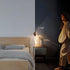 HAANGWAN Set 2, ClosetWalnut Motion Sensor Night Lights Indoor, Rechargeable Night Lights Wall Sconces Wooden