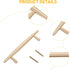 LABRIMP Brass Minimalist Cabinet Pulls Centers Solid Drawer Handles for Wardrobes Kitchen Cabinets and Bedside Tables