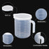 PATIKIL Graduated Beaker, 500ml PP Plastic Liquid Measuring Cup with Handle Lid and Spout for Lab Kitchen Home