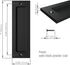 7" Flush Pull Handle: Sliding Barn Door Handle for Cabinets, Closet, Drawers - Black - Set of 2