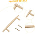 Ipetboom Brass Minimalist Cabinet Pulls Spacing Solid Drawer Handles for Wardrobes Cabinets Bedside Tables Kitchen