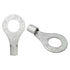 100Pcs Non-Insulated Ring Terminal, AWG16-14 Electrical Wire Crimp Connectors, 1/4" Stud O-Type