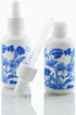 4 PCS Blue and White Porcelain Ceramic Dropper Bottles, 1 2/3oz (50ml) for Perfume, Aromatherapy, Funnel Included