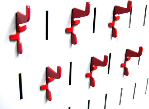 Wall Control Standard Slotted Hook Pack - Slotted Metal Pegboard Hooks for Tool Board - Red