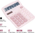 Cute Pink Desktop Calculator with Big Buttons, Dual Power Source, Large Display Screen, Perfect for Office, Teachers,
