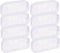 XGOOD 8 Pieces Clear Pencil Case - PVC Makeup Pouch, Zippered Toiletry Carry Pouch, Big Capacity Bags (White)