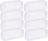 XGOOD 8 Pieces Clear Pencil Case - PVC Makeup Pouch, Zippered Toiletry Carry Pouch, Big Capacity Bags (White)