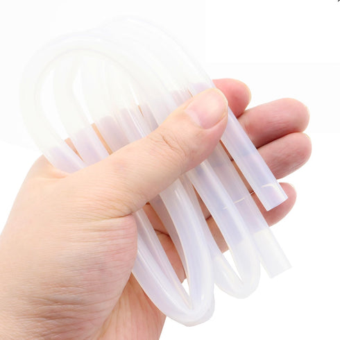 Silicone Tube 1/4"(6mm) ID x 3/8"(10mm) OD, Clear Flexible Silicone Rubber Tubing for Water Air Hose Pipe