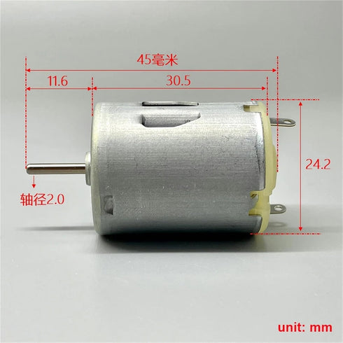 CFNXKTWBR 1pc RC-280SA-20120 24mm 5V 6V 9V 12V Mini Round Electric Motor High Speed Engine DIY Toy Car Boat Model