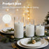 Set 3 Rechargeable Ice Crystal Glass Flameless Candles, RGB Color Changing Realistic Flickering Flameless Candles